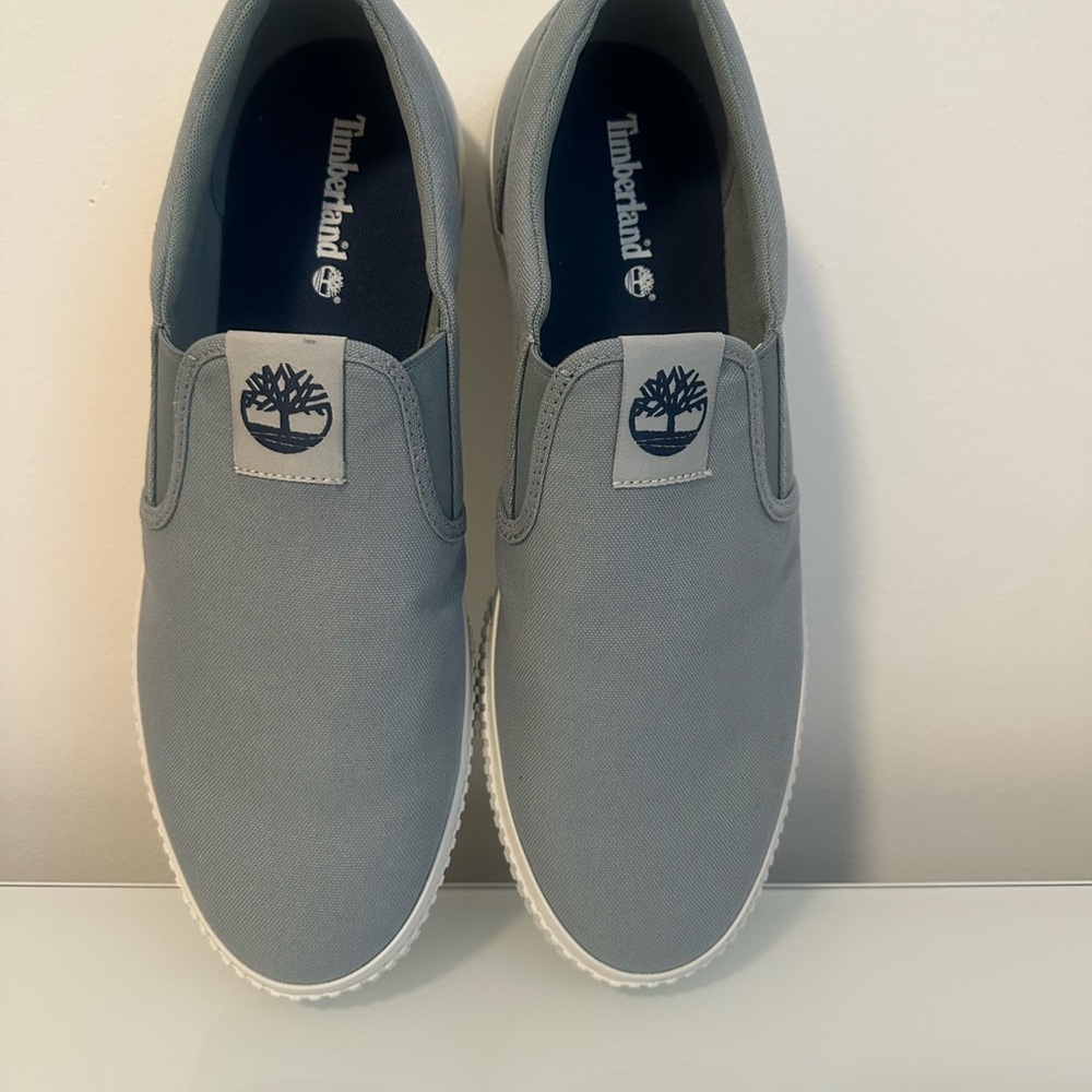 TIMBERLAND men's moccasin-style athletic shoe, light gray, size 11.5, NEW - Picture 7 of 7